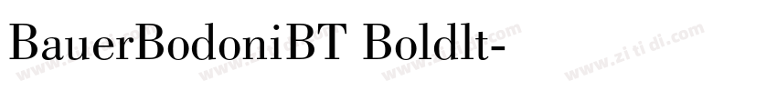 BauerBodoniBT Boldlt字体转换